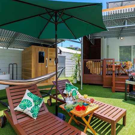 新規オープン サウナ Bbq ジャグジー付き 最大7名 無料駐車場4台 ビーチまで車で5分 Sky House Villa Uruma Dış mekan fotoğraf